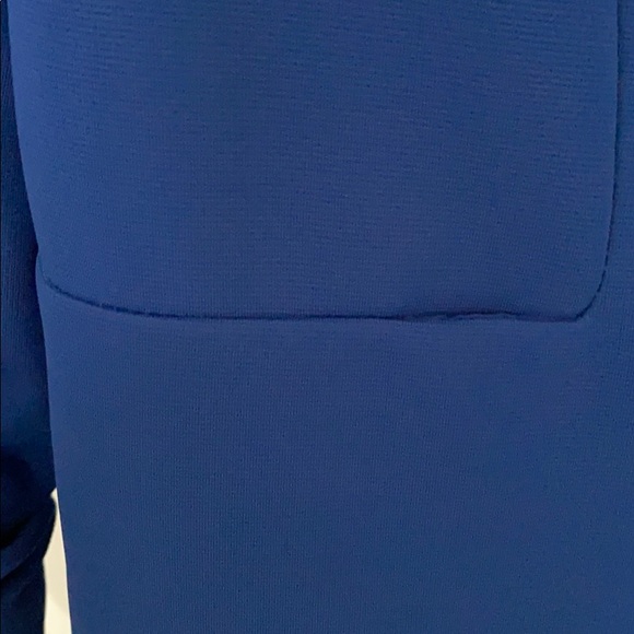 Dress Barn Blue lined jacket W/ ruched sleeve - Picture 8 of 13